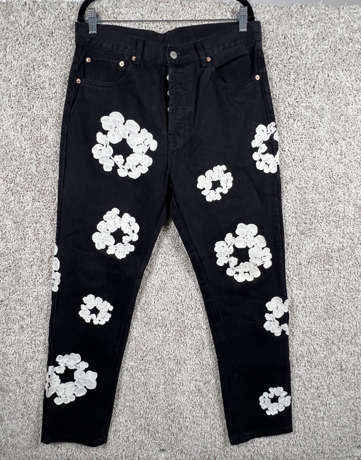 Black Denim Tears 32x32 Levi’s Cotton Wreath Jean